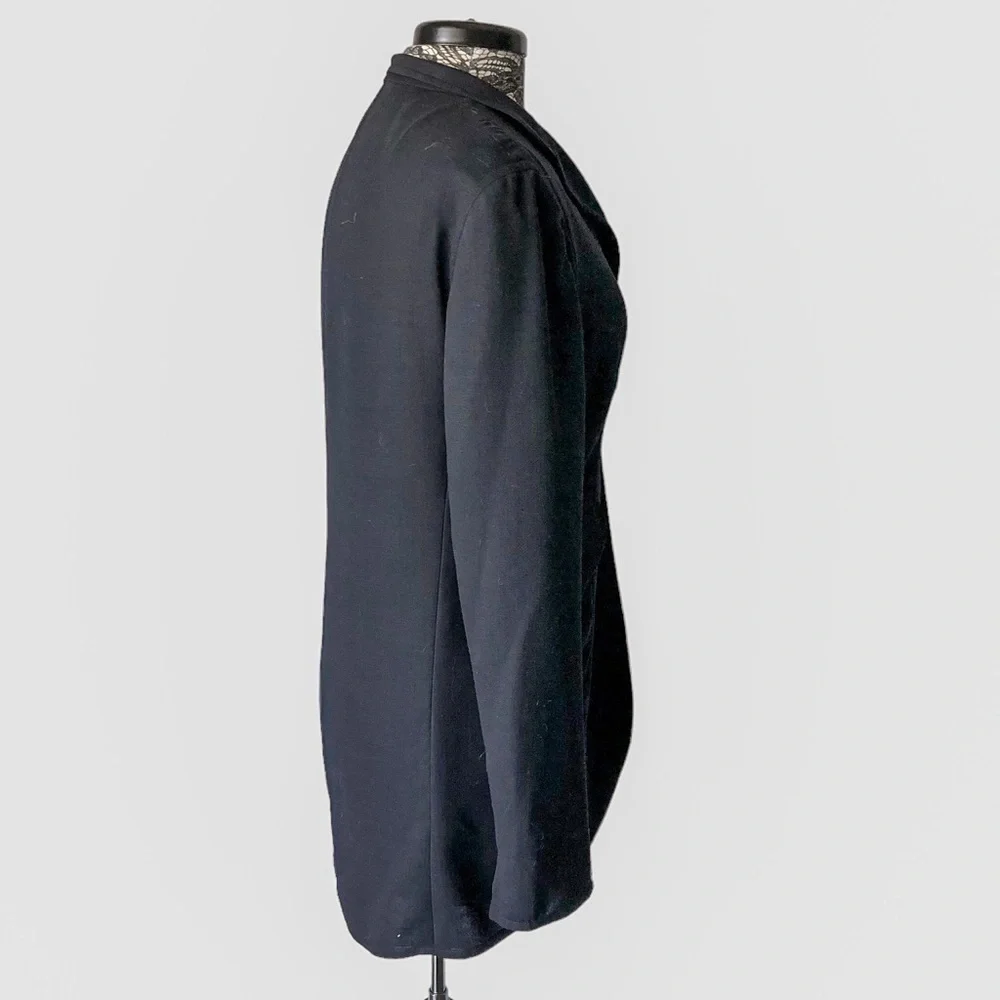Akris + Bergdorf Goodman Wool Blazer Navy Blue Size 8